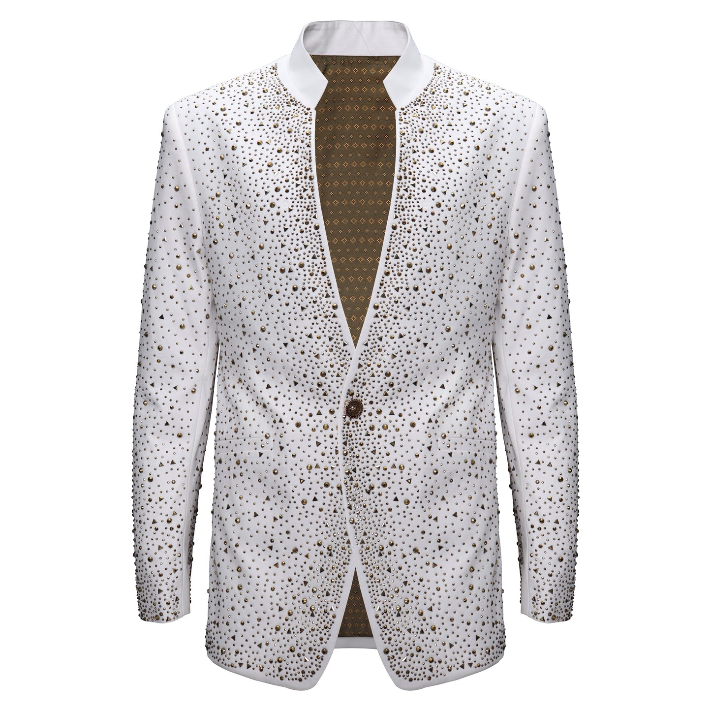 Culture Couture Embellished Blazer – Red Carpet Edition WHITE/GOLD - Dudes Boutique