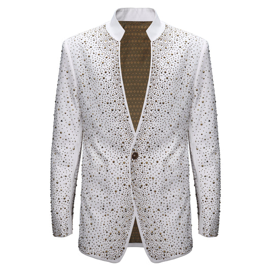 Culture Couture Embellished Blazer – Red Carpet Edition WHITE/GOLD - Dudes Boutique