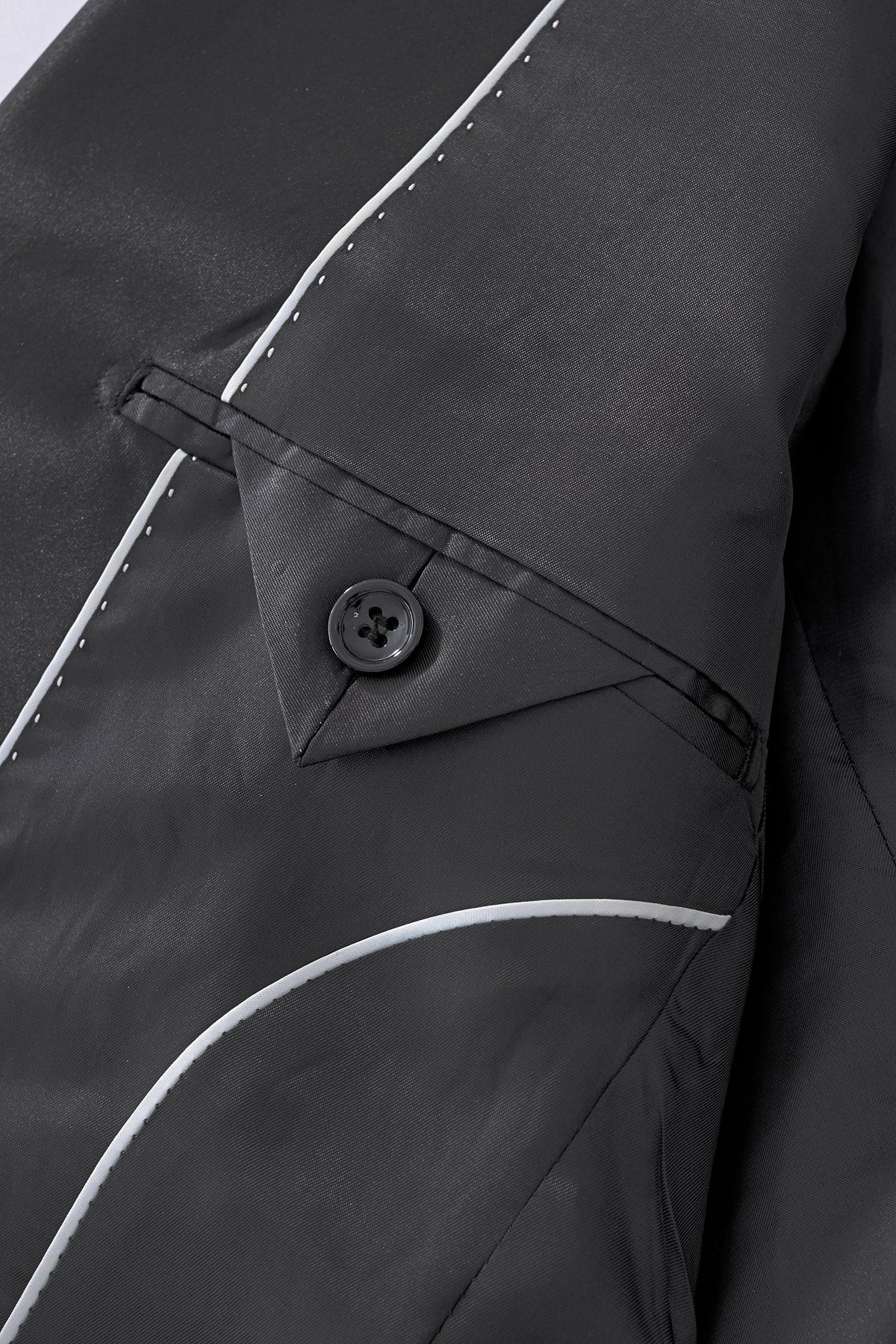 Barocco Valent Noir black velvet blazer with satin peak lapels