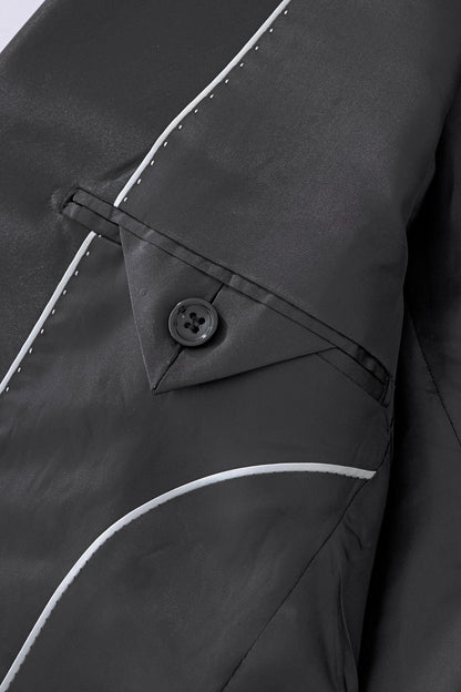 Valent Noir Velvet Blazer BLACK