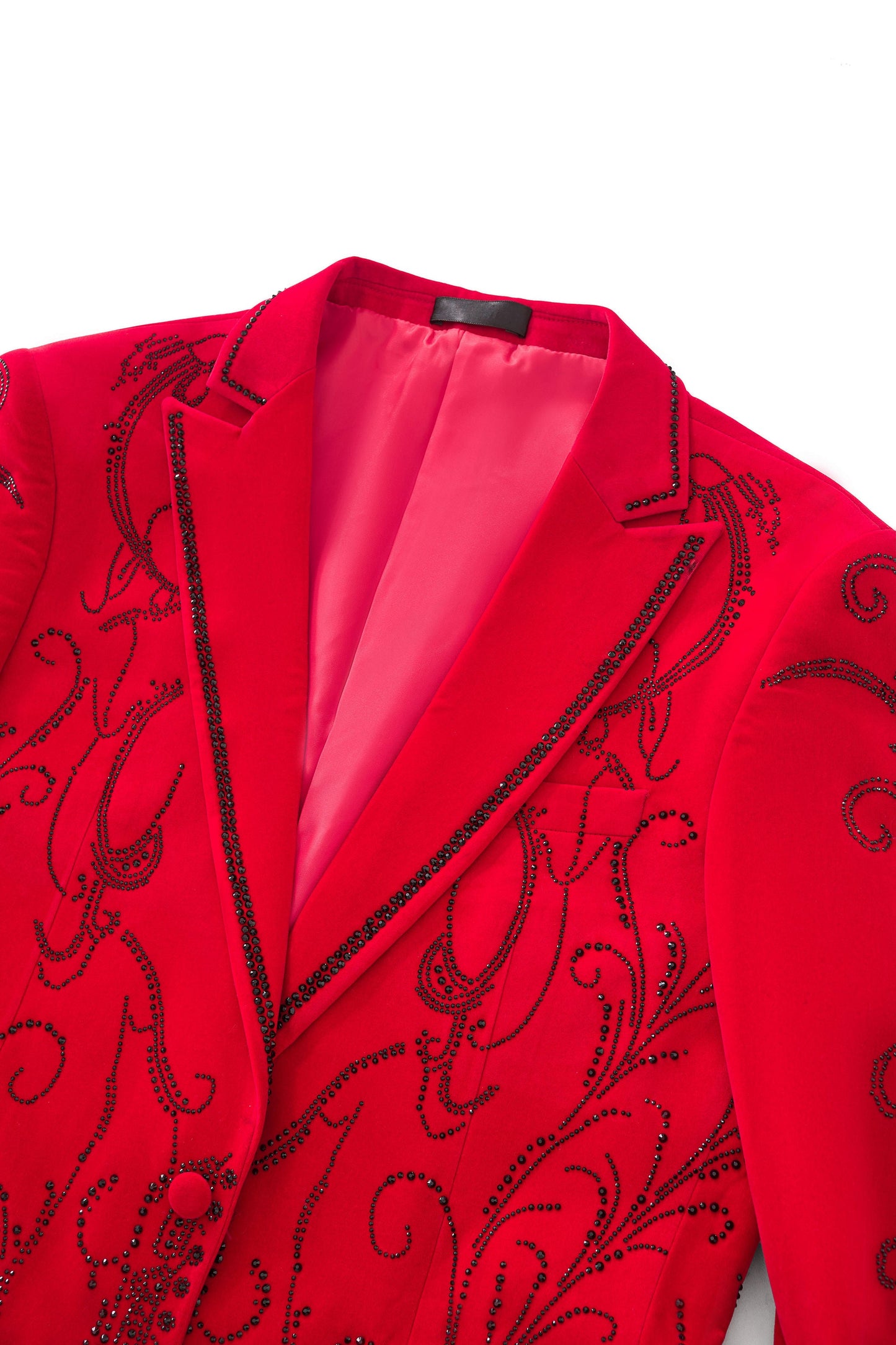 Valent Velvet Blazer RED