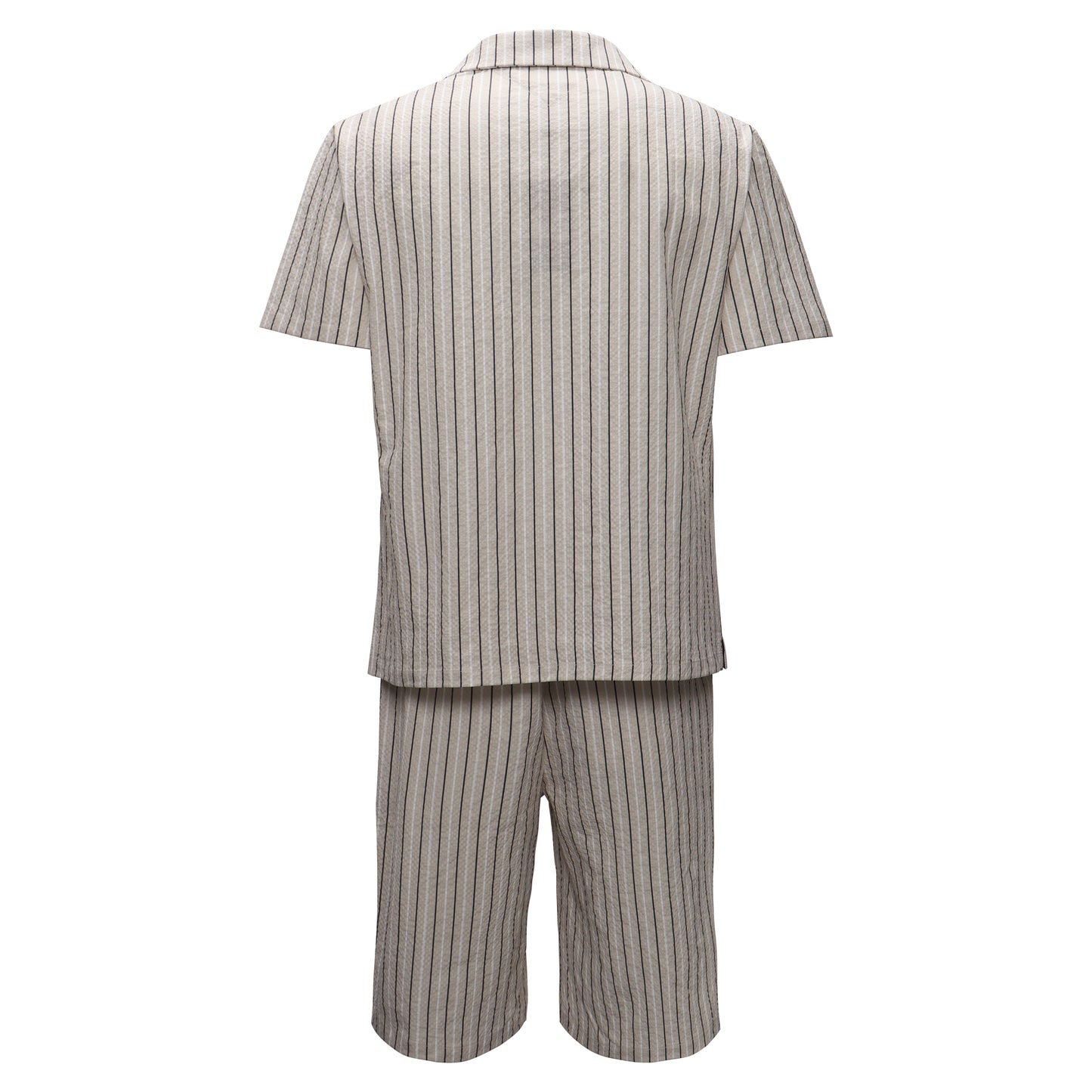 Men’s Classic Striped Lounge Set BEIGE - Dudes Boutique