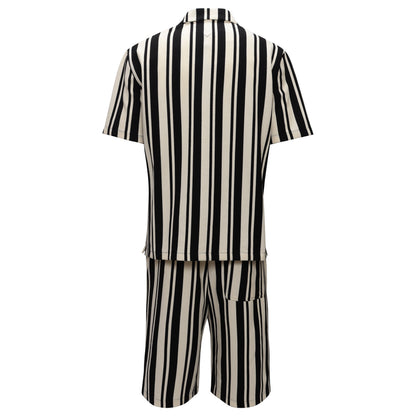 Men’s Bold Striped Lounge Set BEIGE
