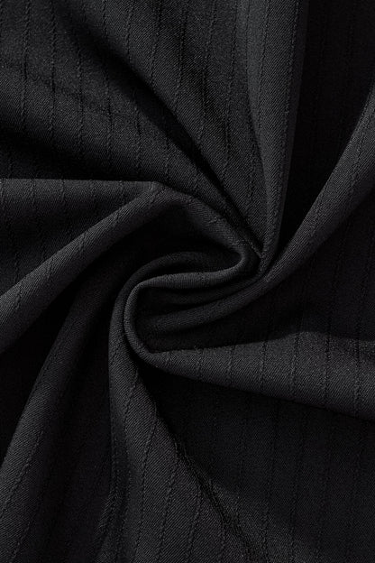 Flow Set – Textured Short Sleeve Shirt & Pant BLACK