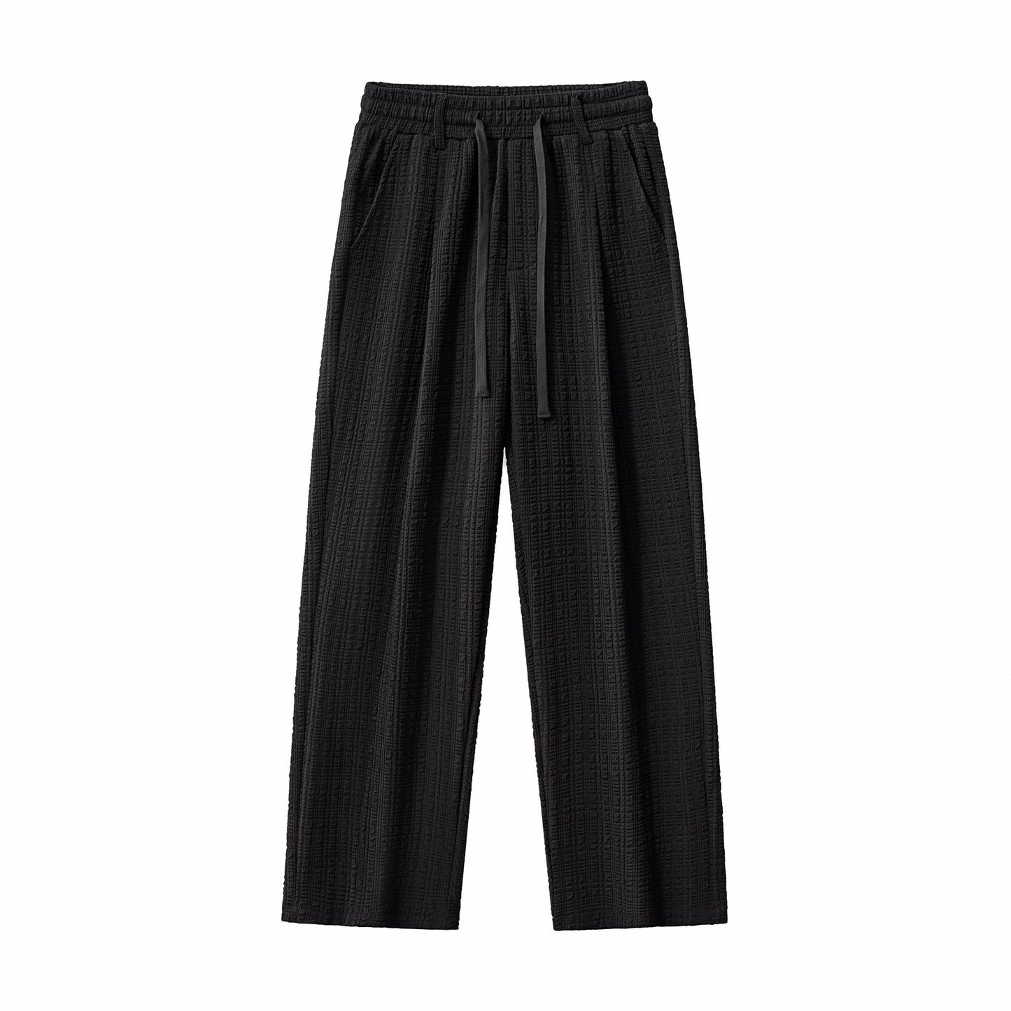 Loft Set – Textured Short Sleeve Shirt & Pant BLACK