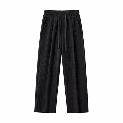 Loft Set – Textured Short Sleeve Shirt & Pant BLACK