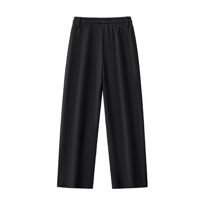 Loft Set – Textured Short Sleeve Shirt & Pant BLACK