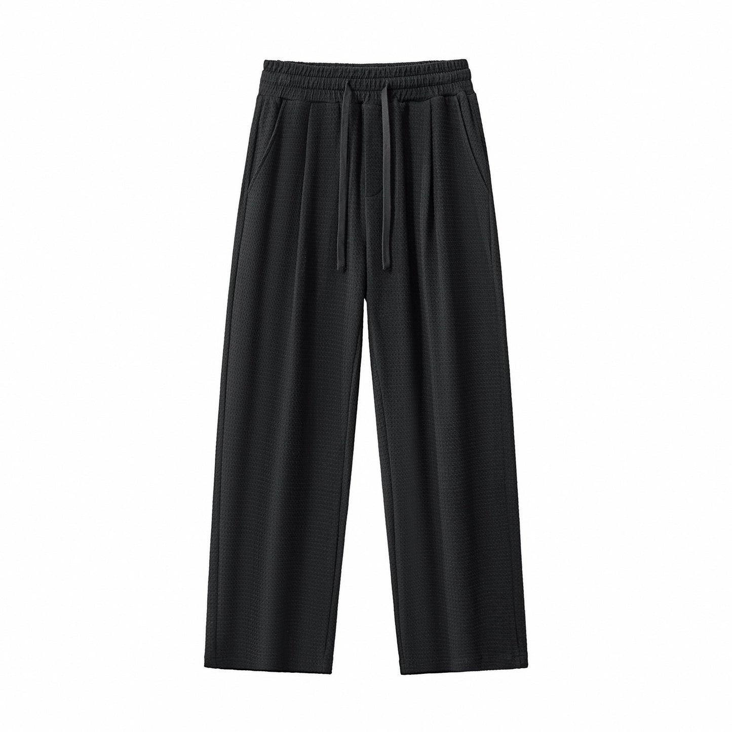 Vista Set – Waffle Textured Shirt & Pant BLACK
