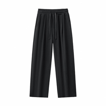 Vista Set – Waffle Textured Shirt & Pant BLACK