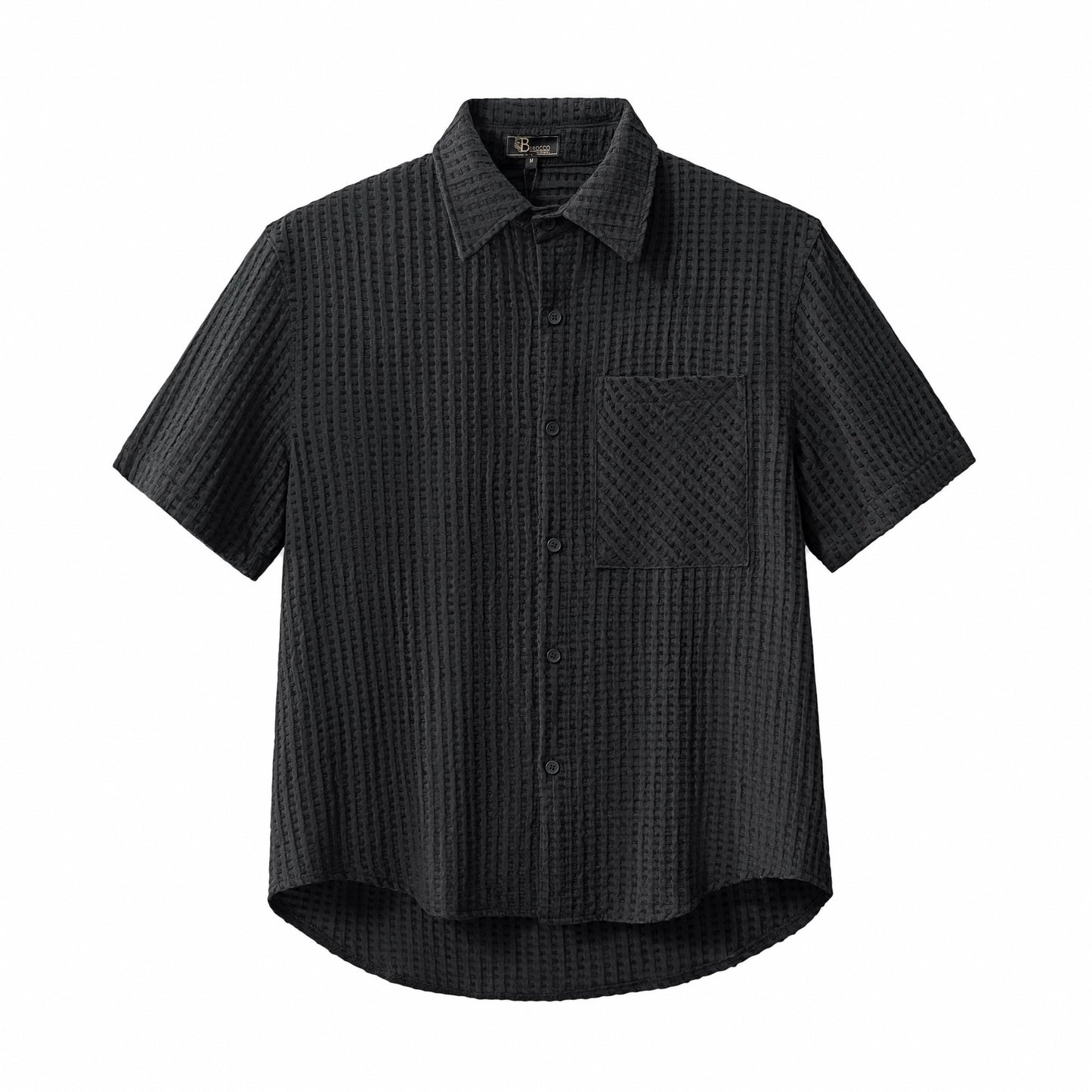Drift Set – Waffle Textured Shirt & Short BLACK