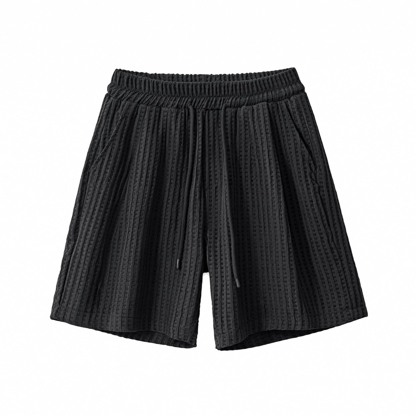 Drift Set – Waffle Textured Shirt & Short BLACK