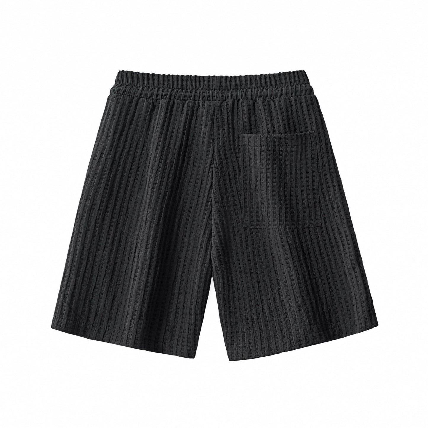 Drift Set – Waffle Textured Shirt & Short BLACK