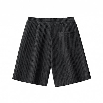 Drift Set – Waffle Textured Shirt & Short BLACK