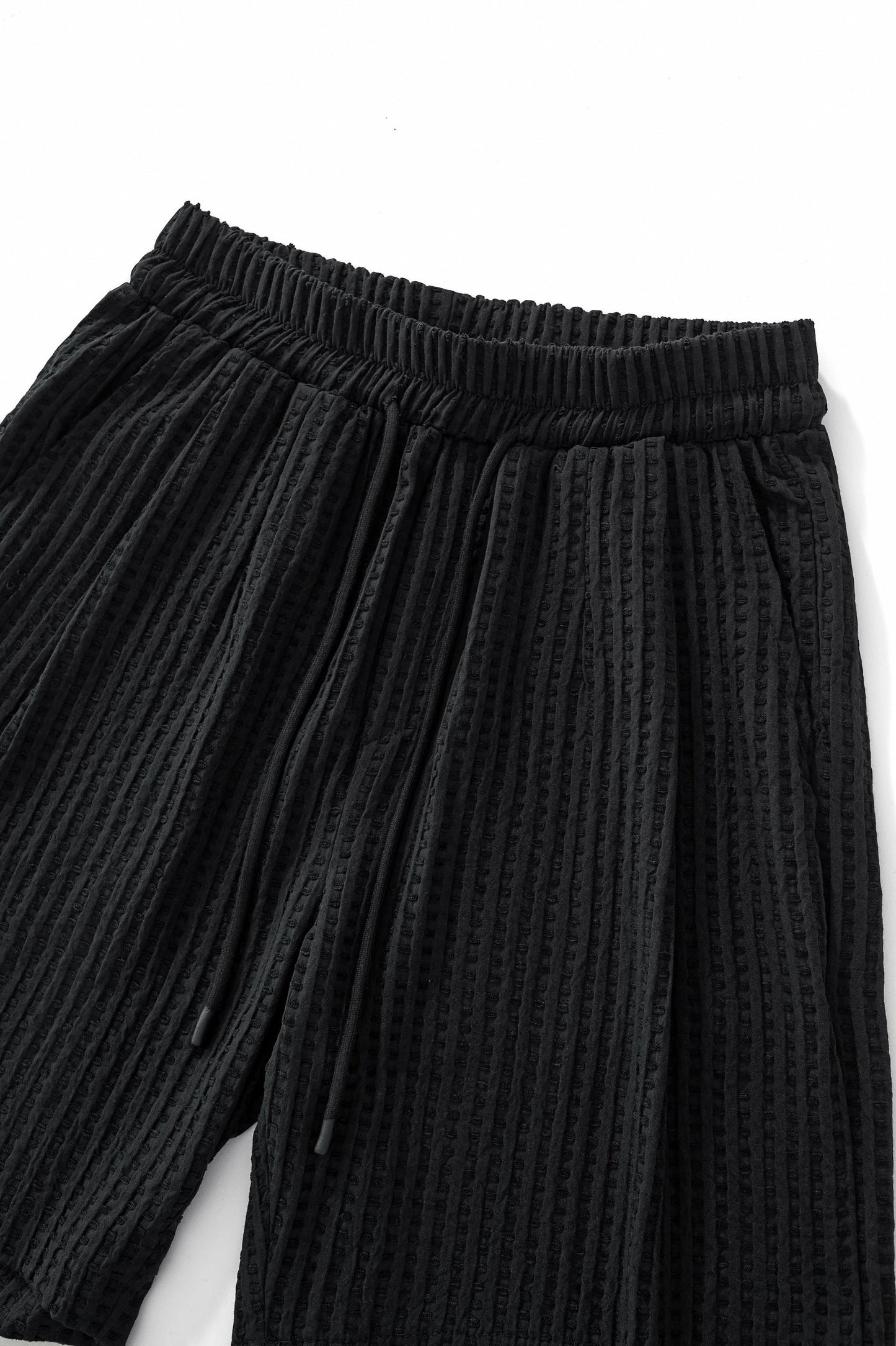 Drift Set – Waffle Textured Shirt & Short BLACK