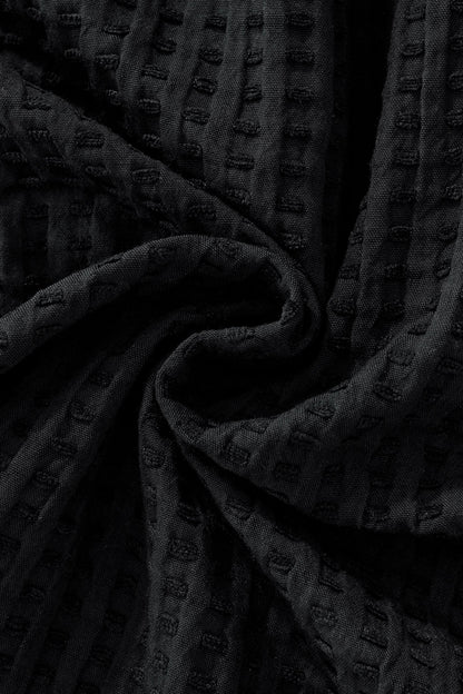 Drift Set – Waffle Textured Shirt & Short BLACK
