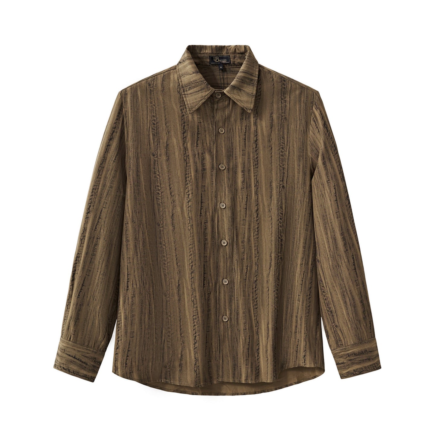 Strata Set – Printed Long Sleeve Shirt & Pant BROWN