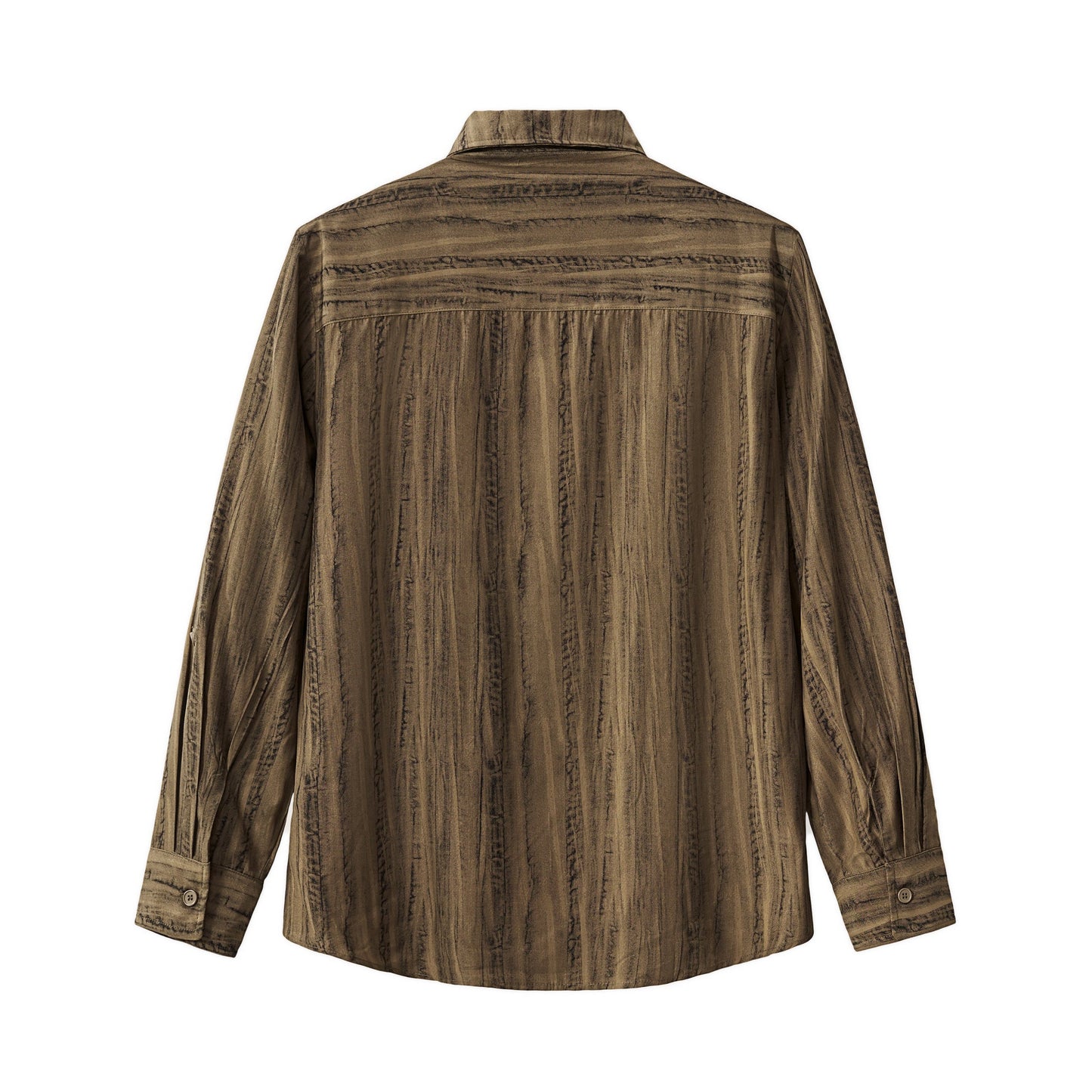 Strata Set – Printed Long Sleeve Shirt & Pant BROWN