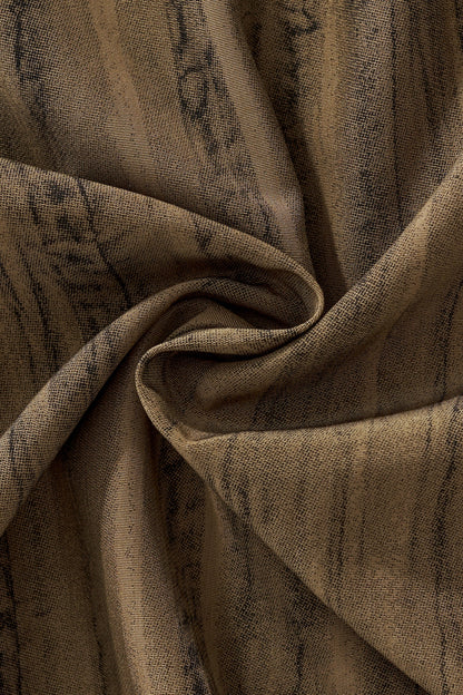 Strata Set – Printed Long Sleeve Shirt & Pant BROWN