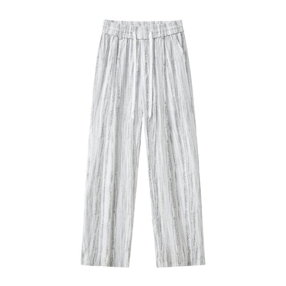 Strata Set – Printed Long Sleeve Shirt & Pant GREY