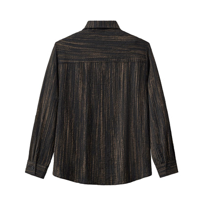 Canyon Set – Printed LS Shirt & Pleated pant BLACK