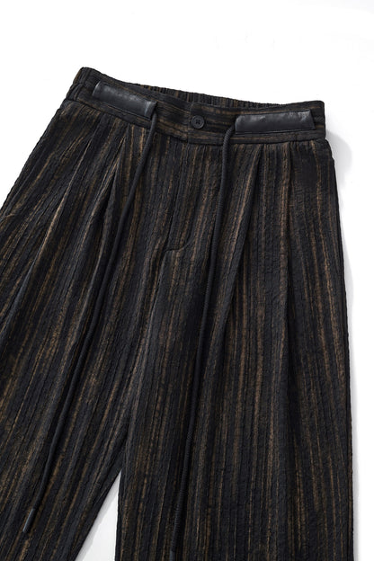 Canyon Set – Printed LS Shirt & Pleated pant BLACK