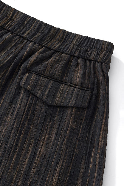 Canyon Set – Printed LS Shirt & Pleated pant BLACK