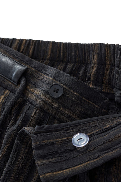 Canyon Set – Printed LS Shirt & Pleated pant BLACK