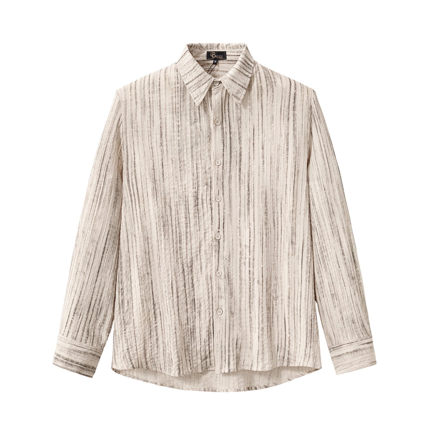 Canyon Set – Printed LS Shirt & Pleated pant TAUPE