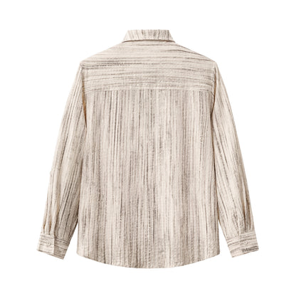 Canyon Set – Printed LS Shirt & Pleated pant TAUPE