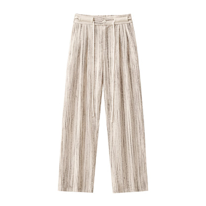 Canyon Set – Printed LS Shirt & Pleated pant TAUPE