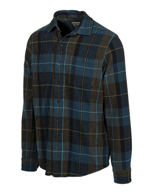 Schott NYC Blue Plaid Cotton Flannel Shirt - Dudes Boutique