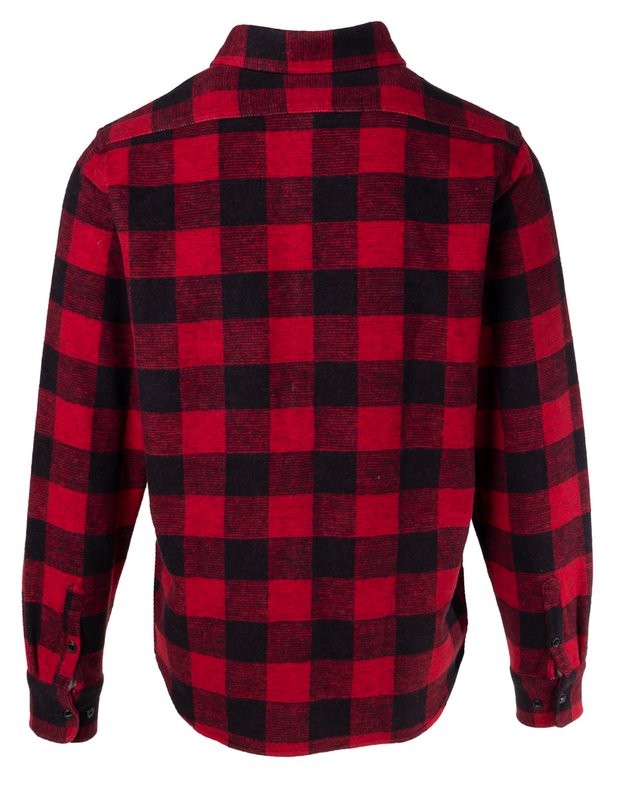 Schott NYC Heavyweight Cotton Buffalo Red Check Flannel - Dudes Boutique