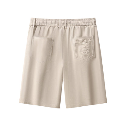 Apex Drawstring Stretch Shorts BEIGE