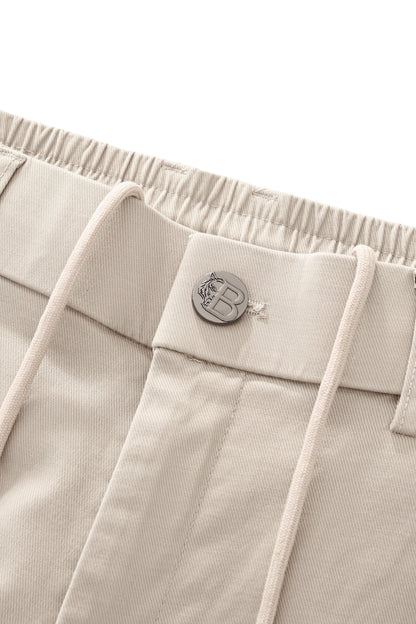 Apex Drawstring Stretch Shorts BEIGE