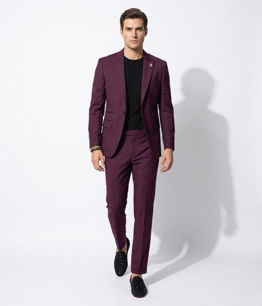 ESSENCE SIGNATURE SUIT BURGUNDY