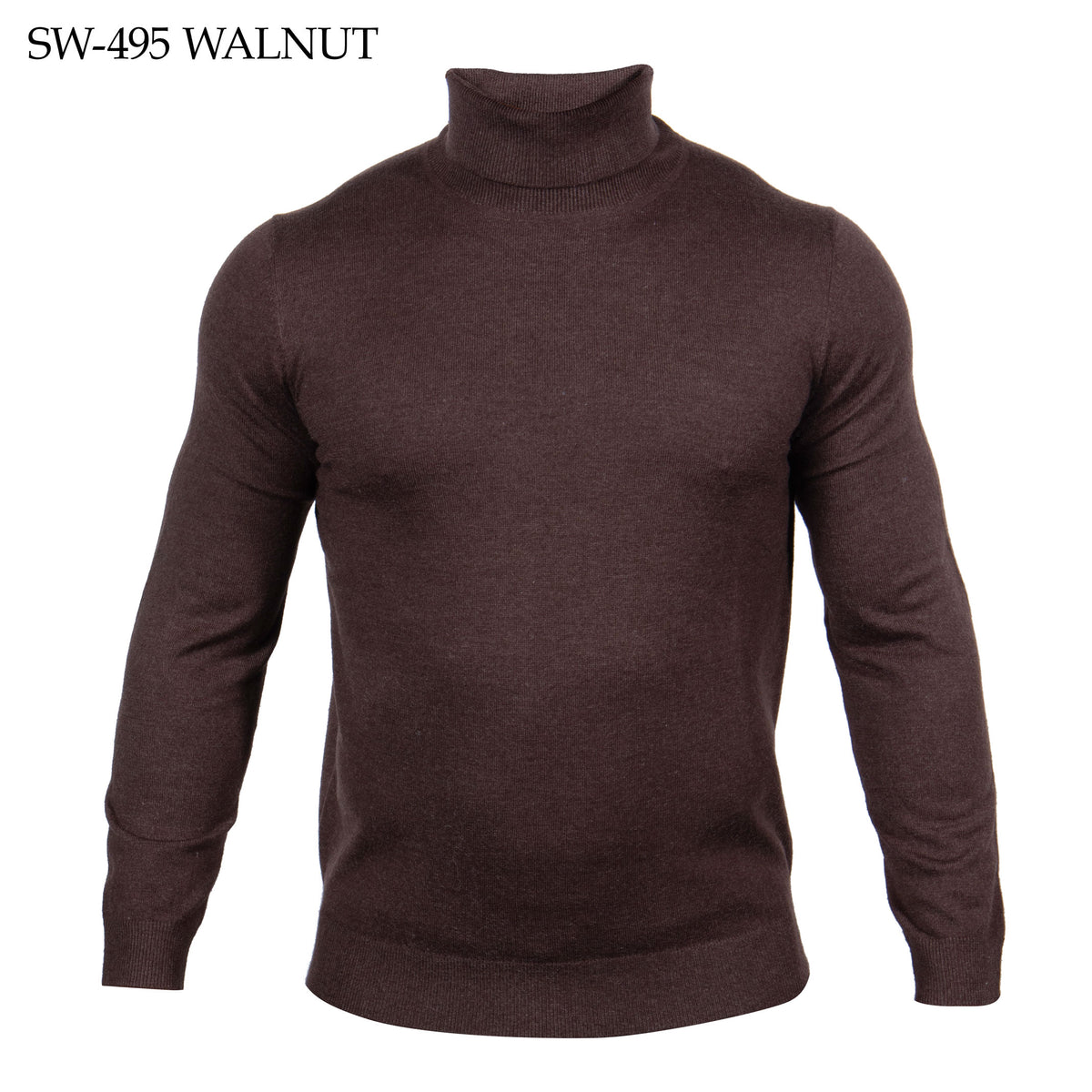 Prestige Walnut Turtle Neck Elite Wool Sweater - Dudes Boutique
