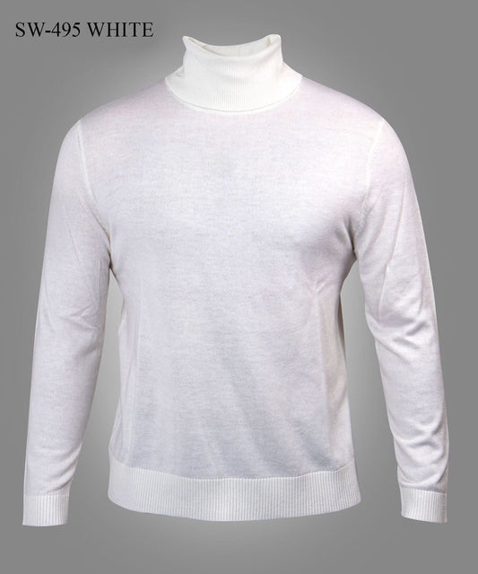 Prestige SW-495 White Turtle Neck Sweater