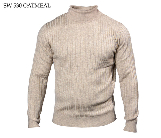 Prestige SW-530 Oatmeal Ribbed Turtle Neck Sweater