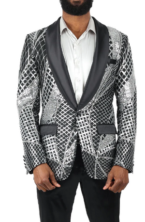 Barabas Men's 'EXQUISITE IMPRESSION' Shine Blazer - Dudes Boutique