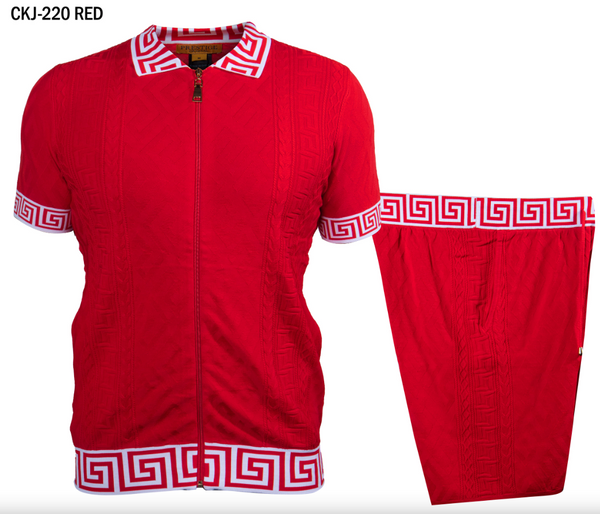 Prestige Red Key Shorts & Shirt Set - Dudes Boutique