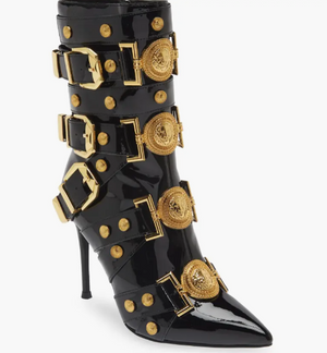 Jeffrey Campbell Black Gold Loyalty Heels - Dudes Boutique