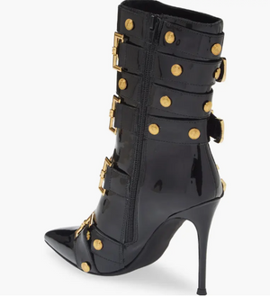 Jeffrey Campbell Black Gold Loyalty Heels - Dudes Boutique