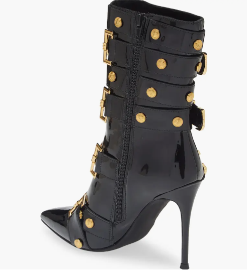 Jeffrey Campbell Black Gold Loyalty Heels - Dudes Boutique