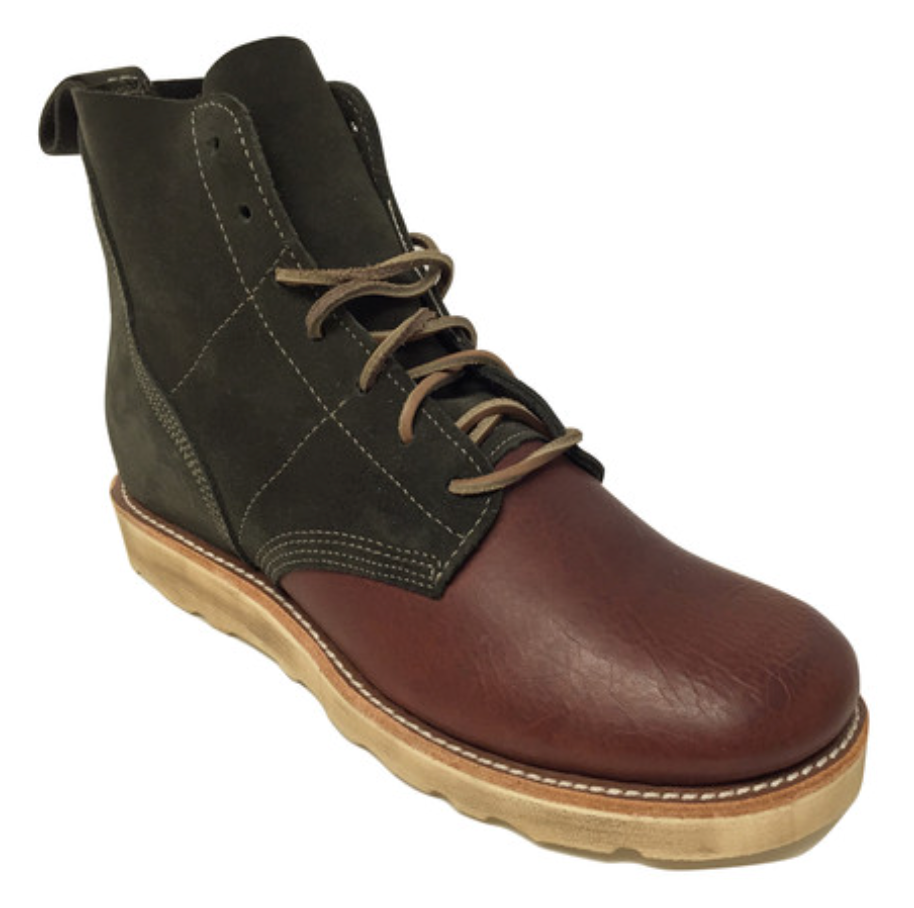 Gorilla USA Olive Suede Burgundy Leather Chukka Boots - Dudes Boutique