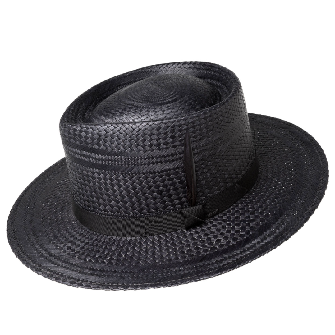 Bailey 'Alix' Black Genuine Straw Panama Hat - Dudes Boutique