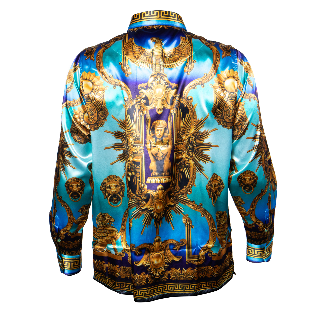 Prestige Heavens Gate Royal Greek Key Button Up Shirt – Dudes Boutique