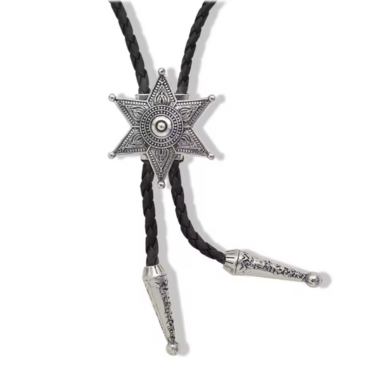 Kashani Western Star Bolo Tie – Silver