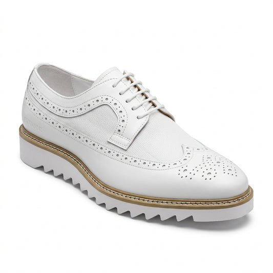 Giovanni 'Tone' White Leather Sneakers