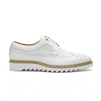 Giovanni 'Tone' White Leather Sneakers