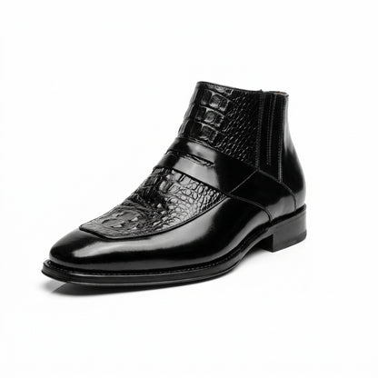 Giovanni 'Tad' Black Leather Boots